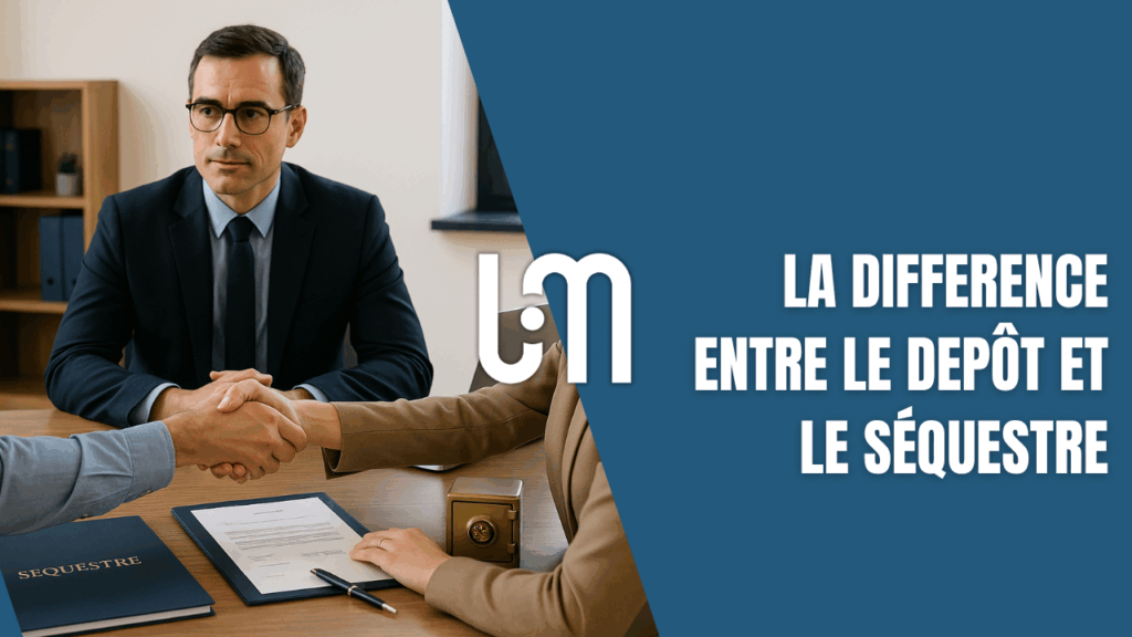 Commissaire de justice à Lyon expliquant la différence entre dépôt et séquestre
