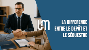 Commissaire de justice à Lyon expliquant la différence entre dépôt et séquestre
