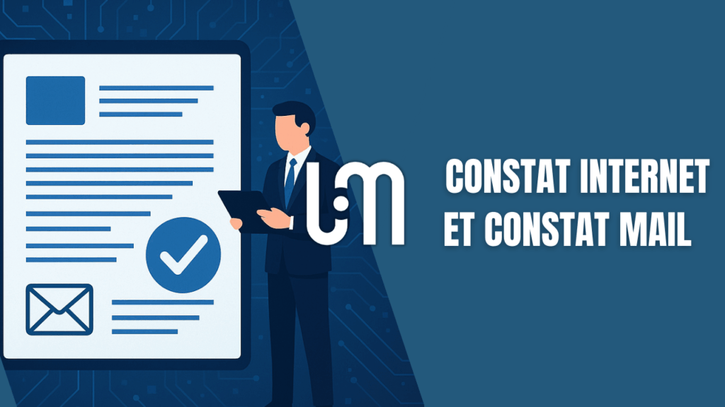 Illustration d’un constat Internet et mail réalisé par un commissaire de justice avec validation numérique