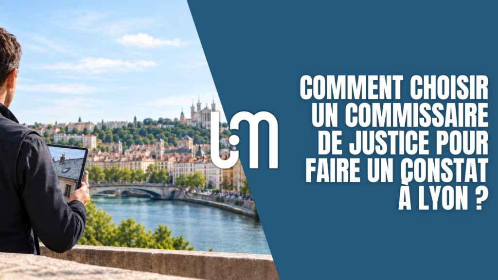 Commissaire de justice réalisant un constat à Lyon